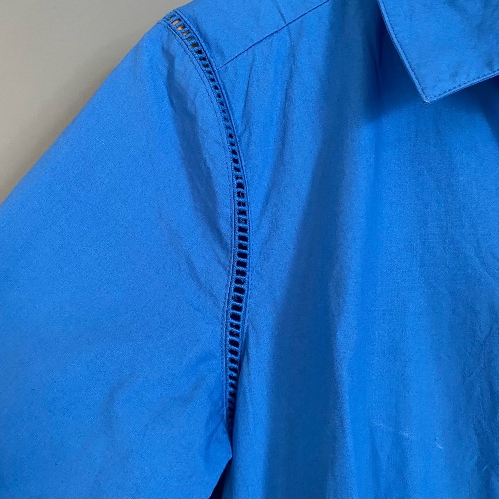 Draper James Blue Collared Button Down Dress - image 4